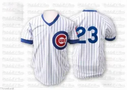 Chicago Cubs Ryne Sandberg White Authentic Men's Throwback Player Jersey