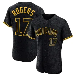 Chicago Cubs Taylor Rogers Black Authentic Men's Snake Skin City Player Jersey