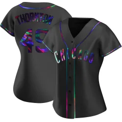 Chicago Cubs Trent Thornton Black Holographic Replica Women's Alternate Player Jersey