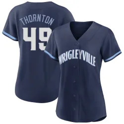 Chicago Cubs Trent Thornton Navy Replica Women's 2021 City Connect Player Jersey