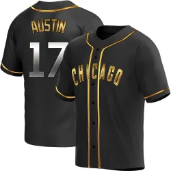 Chicago Cubs Tyler Austin Black Golden Replica Men's Alternate Player Jersey