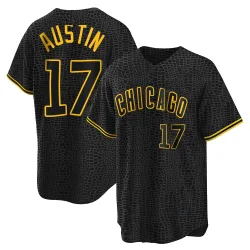 Chicago Cubs Tyler Austin Black Replica Youth Snake Skin City Player Jersey