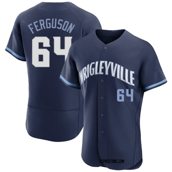 Chicago Cubs Tyler Ferguson Navy Authentic Men's 2021 City Connect Player Jersey