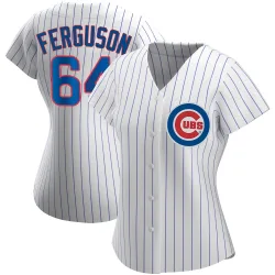 Chicago Cubs Tyler Ferguson White Replica Women's Home Player Jersey