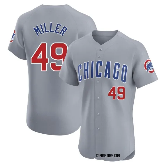 Chicago Cubs Tyson Miller Gray Elite Men's Road Player Jersey