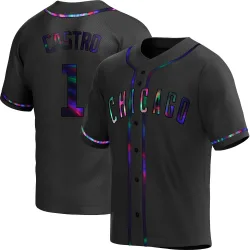 Chicago Cubs Willi Castro Black Holographic Replica Youth Alternate Player Jersey