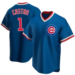 Chicago Cubs Willi Castro Royal Replica Men's Road Cooperstown Collection Player Jersey